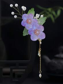 1个复古春夏粉色樱花流苏发夹，不褪色，长10厘米，时尚发饰，优雅时尚发爪，适合女性和女孩，日常装饰发髻、马尾辫、侧刘海，头部配饰，情人节配饰，女士发饰，发夹 - 彩色 - 查看 23