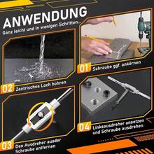 11件套螺丝取出器套装，螺丝拆卸工具套装，用于钻孔和拆卸损坏的螺丝