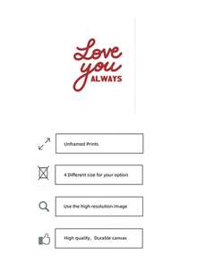 1 tranh in không khung Love You Forever, trang trí tường lãng mạn cho ngày lễ tình nhân, quà kỷ niệm và đám cưới cho các cặp đôi, nghệ thuật trái tim phong cách cổ điển cho phòng ngủ, phòng khách và ký túc xá | Trang trí nhà sang trọng với câu trích dẫn tình yêu vượt thời gian - Nhiều màu - Xem 5