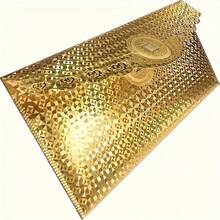 1个/6个金色几何图案自封信封 - 高品质金色礼品卡套，适用于婚礼、母亲节、父亲节、生日和毕业典礼 - 彩色 - 查看 4