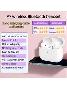 Wireless Earbuds, Bluetooth Earphones, Active Noise Cancellation, Adaptive Audio, Transparency Mode, Customizable Spatial Audio, USB-C Charging Case (Includes AppleCare+), 5.3 Chip, High-Definition Music - White - White - View 5