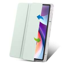 Funda plegable de 3 paneles para tableta, hecha de material acrílico de alta transparencia con ranura para bolígrafo, compatible con Xiaoxin Tab11 (2024) / Compatible con Red SE 11 pulgadas / Compatible con Red Pad Pro / iPad Air 5 / iPad generación 10 / iPad generación 11 Funda protectora / Funda protectora para tableta Xiaoxin Pad 11 2025 con soporte multifuncional - Triple transparencia - Ver 49