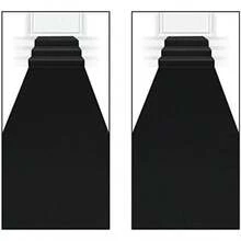Beistle - Camino de Pasillo de poliéster Negro con Cinta de Doble Cara para Uso en Interiores y Exteriores, Decoraciones de Fiesta y decoración de Ceremonia de premios, 24 x 15 pies(2 piezas) - Multicolor - Ver 2