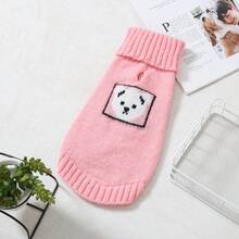 1pc Pet Knitted Sweater With Bear Pattern, Suitable For Small To Medium Dogs And Cats, With Leash Hole, Autumn/Winter - Multicolor - View 16