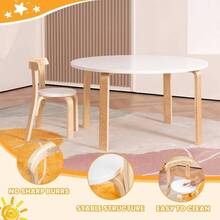 Wooden Chair, Chair Table, Stackable Chairs, Wooden Furniture Family/Playroom/ClassroomSet Of 4 - Natural Wood