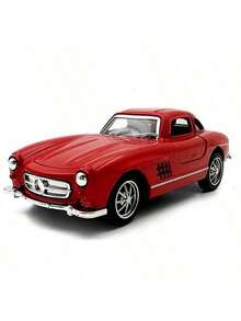 1pc Vintage Car Toy Collection - Diecast Metal Gull-Wing Sports Car Toy - Office Desk Decor - Classic Retro Car Model Toy - Birthday, Christmas, Easter Gift - Perfect Present - Multicolor - View 13