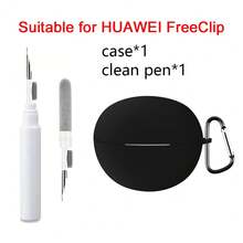 DO AS YOU WISH Locking FreeClip Earphone Case + Cleaning Brush Set, Soft Silicone Foldable Earphone Cover With Metal Hook, Cleaning Brush For Electronic Devices, Multi-Color Wireless Earphone Case, In-Ear Headphone Pouch, Bluetooth Headphone Cover - Multicolor - View 5