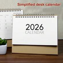 创意2026年桌面日历 简约线圈日历 家用装饰月历 计划本 办公文具 - 彩色 - 查看 9