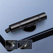 Automobile Safety Window-Breaking Escape Hammer - 2-In-1 Type, With Window Breaker And Seat Belt Cutter - Emergency Escape Tool, Made Of ABS And Alloy Materials, 9.25 Cm Compact Vehicle Safety Design, Equipped With Convenient Access Stand, Elegant Metallic Texture, Sturdy