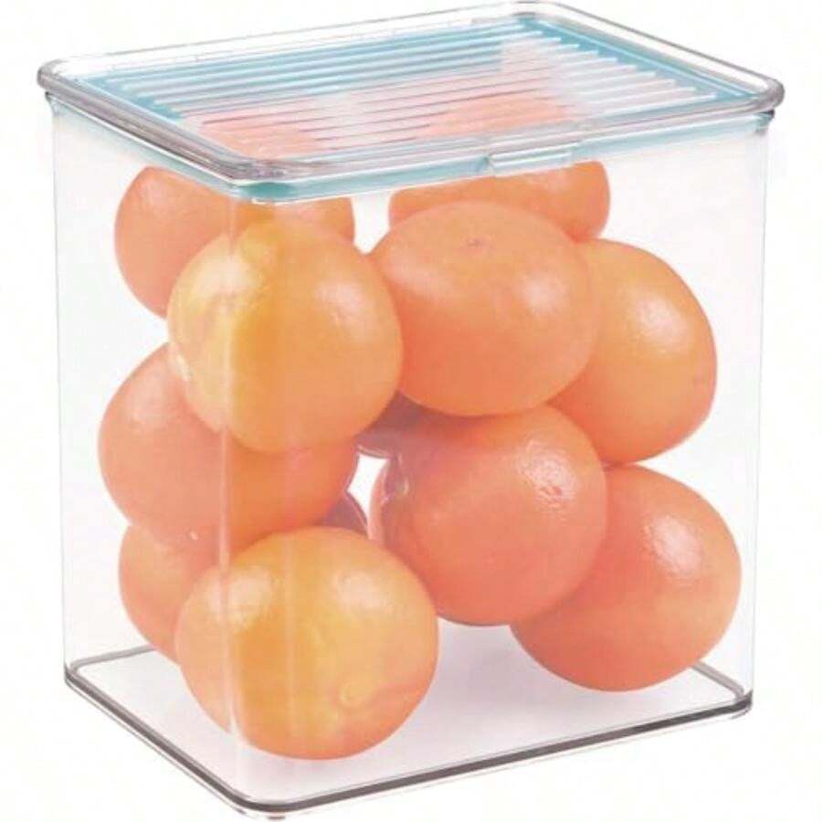 InterDesign Pantry Contenedor organizador de almacenamiento de alimentos para cocina con tapa con bisagras herméticas, 1.5 cuartos de galón, Pequeño, Extra Small, , 1(Mediano) - Multicolor - Ver 1