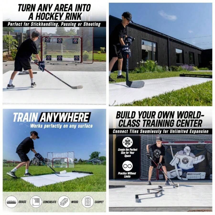 Extreme Dryland Flooring Tiles - Synthetic Panels, Professional Quality Training Aid Shooting, Passing And Stickhandling - 10 - View 1