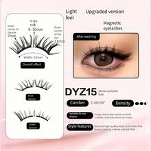 1对柔软磁性假睫毛,贴合眼型,柔软舒适,防水防风,易于佩戴和卸除,适合约会、工作和日常生活。 - 自然纖長款 - 查看 20