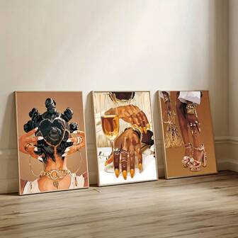 1/3pcs Modern Wall Arts Posters - Fashionable And Exquisite Lifestyle Decorative Paintings With Soft Colors And Rich Details. Suitable For Bedroom, Living Room, And Room Interior Decoration. Wall Art For Home. Printed Picture Posters (No Frame/Framed)