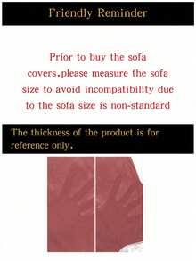 1pc Christmas Solid Color Milk Silk Universal Stretch Full Coverage Sofa Cover + 1pc Matching Pillow Cover Without Filler - Red - View 8