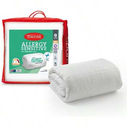 Allergy Sensitive All Seasons Quilt Doona Double Medium Weight And Warmth For Allergy And Asthma Sufferers Anti-Microbial Ultrafibre Fill With Natural Cotton Cover Machine Washable