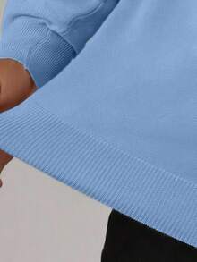 Men's Turtleneck Long Sleeve Knit Sweater - Blue - View 6