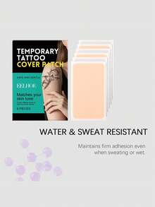 EELHOE One Box Contains 6 Tattoo Cover-Ups, Temporary Tattoo Patches, Birthmark Concealer Patches, Invisible Patches, Thin And Breathable Scar Patches, Waterproof Patches That Gently Adhere To The Skin, Convenient For Travel, And Waterproof Technology Ensures Stable Coverage, Meeting The Needs Of Various Scenarios. - Tattoo Cover-up Stickers - View 9