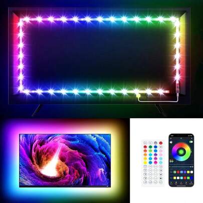 RGB Light Strip, Led Lights For Bedroom, Living Room, GameRooms, Kitchen, Dance Studios, PartyDecor, Holiday Gifts
