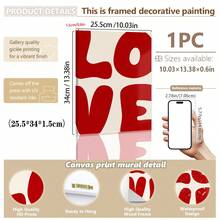 1 szt., płótno ścienne, oprawiona dekoracja ścienna, plakat z motywem miłosnym w stylu vintage, dekoracja ścienna z motywem miłosnym, plakat w stylu art déco z lat 70., wyrazisty druk typograficzny, dekoracja walentynkowa w kształcie serca, sztuka retro walentynkowa, plakat walentynkowy, prezent walentynkowy, sztuka miłosna, dekoracja walentynkowa, wystrój ślubny - Wielokolorowe - Zobacz 16