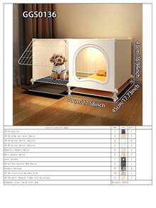 Detachable Indoor Dog House With Litter Box, Convenient Installation, Spacious For Rabbits, Cats, Small Pets - Multicolor - View 20