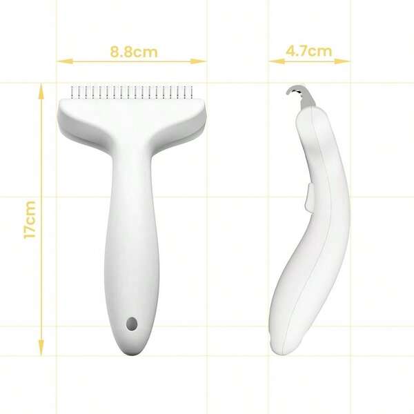 &Amp; Dog Grooming Brush – Dematting Comb &Amp; Undercoat Rake For Medium To Long Hair Pets, Easy One-Click Hair Removal