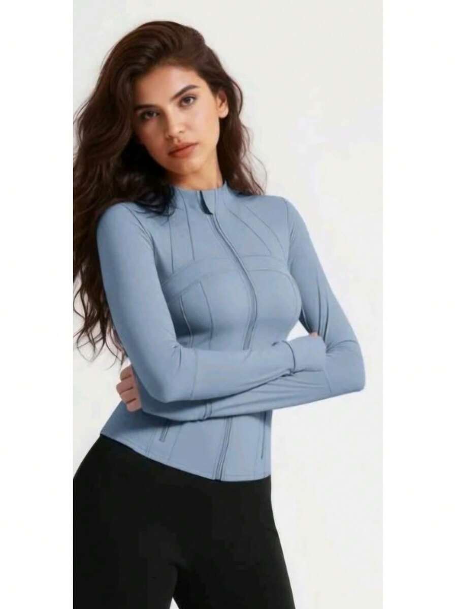 Women Lightweight Jackets, Tall Women - Dusty Blue - View 1