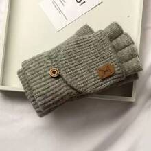 1 Pair Warm Touchscreen Gloves, Knitted Cycling Outdoor Gloves With Flip-Top Mitten Cover, Unisex, Thickened & Thermal Lined, Winter - Multicolor - View 10