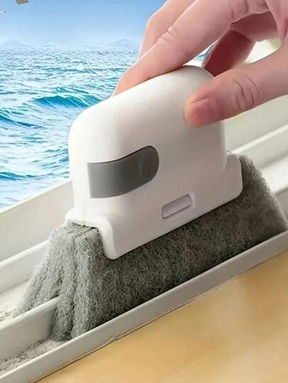 1/2 Peças Escova Universal de Limpeza de Trilhos de Portas e Janelas - Limpa Facilmente Molduras e Pequenos Espaços, Ferramenta de Limpeza, Suprimentos de Limpeza, Produtos de Limpeza Comercial, Cozinha, Acessórios de Cozinha, Decoração de Casa, Suprimentos de Limpeza, Itens Domésticos, Limpeza, Itens Essenciais para o Lar