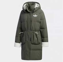 Adidas Chaqueta acolchada de plumón casual para mujer, nueva llegada para el invierno - Verde Oliva - Ver 5