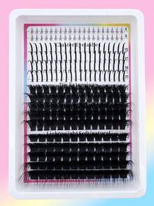4 Styles Cartoon Eyelash Clusters, Pointed Tip Eyelashes, Individual Eyelash Clusters, Pointed Tip + Lower Lashes + 160D + 200D/60D + 80D/80D + 100D Natural Makeup Effects, 320/310/290/190 Pieces, 6-21mm Mixed Length, Cat Eye Thick & Moisturizing False Eyelashes, Reusable, Individual Segment Lashes, Lightweight & Soft, Suitable For DIY Lash Extension At Home - DD - 查看 10