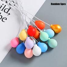 5 pièces de pendentifs de ballon en résine miniature, ballons de couleurs mélangées, accessoires de maison de jouet, parfaits pour les maisons de jouets miniatures, accessoires de photographie de modèle miniature - Multicolore - Voir 13