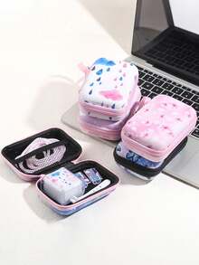 6件套苹果充电线整理收纳保护套，适用于20W快充线，花卉蝴蝶结图案 - 彩色 - 查看 6