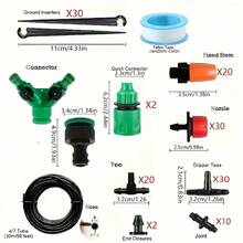 Automatic Drip Irrigation Kit 1 Pack - Water Saving Garden Watering System With Adjustable Sprinkler & Retractable Hose - Multicolor - View 11