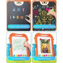 4 In 1 Easel Set For ' Art Easels Height Adjustable White And Black Board Double Side 360° Rotation Chalk And Magnet Available With Writing And Drawing Supplies Green