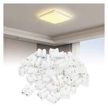 100pcs 5A 220V 2 Pin Push Quick Wire Cable Connector Spring Clamp Terminal White Wiring Terminal Fast Wire Connection