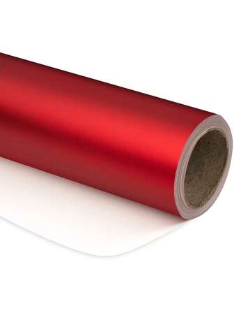 Matte Metal Wrapping Paper, Christmas Red Solid Color Paper, Gift Wrapping Paper, Perfectly Suitable For Weddings, Valentine's Day, Birthdays, Christmas, DIY Bouquets, Metallic Texture Christmas Gift Wrapping Paper, DIY Christmas Element Decorative Paper For Accessories, Solid Color Patterns, Matte Wrapping Paper, Winter, Valentine's Day Gift Packaging, Wedding Keepsake Packaging,Birthday Gift Packaging;Christmas Decorations