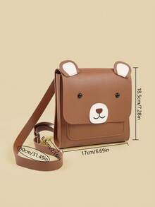 1 pieza Mochila mini de niña de primavera con diseño de oso lindo y de dibujos animados para niños y niñas, mochila escolar mini - Mochila - Ver 10