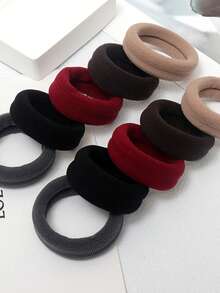 5个/10个加厚发圈，高弹力橡皮筋，无缝大号发圈，适合扎马尾辫，大包装发饰，发圈，发绳，头饰弹力带 - 彩色 - 查看 14