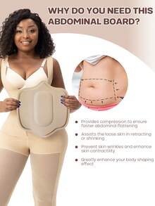 larrycard 1片塑形泡沫平坦小腹腰部瘦身压缩板