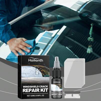 Glass Crack Care Kit Clear View Automotive Front Windshield Nano Repair Fluid Kit