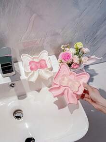 2pcs/1pc Bowknot Soap Dish, Draining Bathroom Vanity Organizer, Cute Non-Stagnant Water Soap Holder, Suitable For Hotel, Bathroom, Bedroom, Spa, Office,Gifts For Women,Christmas Gifts,Gift Ideas For Women - Multicolor - View 1