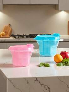 1pc Rotating Layered Milk Powder Storage Box, Airtight Baby Formula Container, Convenient For Outdoor Use