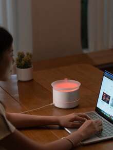 ViSSKO 200ml Smart Aroma Diffuser | 7 Color Lights, Auto Shut Off, Direct/Mist Spray, Classic Black/White, Create Your Personalized Relaxation Space - Multicolor - View 5