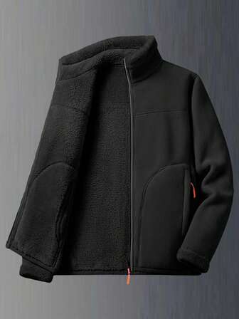 Women's Reversible Coral Fleece Jacket, Warm Sherpa Lined,Skiing