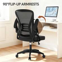 GartistGo Ergonomic Office Chair In Breathable Mesh With Lumbar Support, Adjustable Armrests, Inclinable Height Base, 360° Pivoting Wheel For The Office&Study