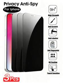 XINHONGYU 3pcs 9H Hardness Privacy Screen Protector, Compatible With Apple X/Xs/Xs Max, 11/11 Pro/11 Pro Max, 12 Mini/12/12 Pro/12 Pro Max, 13/13 Mini/13 Pro/13 Pro Max, 14/14 Plus/14 Pro/14 Pro Max, 15/15 Plus/15 Pro/15 Pro Max, 16/16 Plus/16 Pro/16 Pro Max - 3PCS - View 27