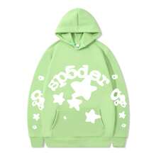 SPSDER Letter Hoodie Couple Spider Web Sweatshirt Top Sweatshirt - 31 - Xem 1