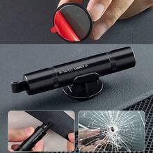 Automobile Safety Window-Breaking Escape Hammer - 2-In-1 Type, With Window Breaker And Seat Belt Cutter - Emergency Escape Tool, Made Of ABS And Alloy Materials, 9.25 Cm Compact Vehicle Safety Design, Equipped With Convenient Access Stand, Elegant Metallic Texture, Sturdy