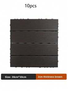 5pcs/10pcs/15pcs PVC Plastic Self-Assembling Balcony Terrace Garden Outdoor Waterproof Anti-Corrosion Floor Tiles, Yard Outdoor Waterproof Ceramic Tiles
