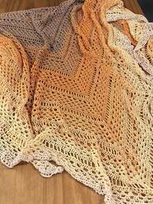 1 Knäul (300g) Spitzengarn - Mehrfarbiger Farbverlauf (Türkis/Navy/Cyan/Grün/Schwarz) zum Häkeln, Weben - Universalgarn für Pullover, Schals, Decken - Verschiedenfarbig - Übersicht 9